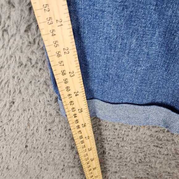 Maternity Jeans Womens Large Medium Wash Stretch High Rise Crop - Picture 6 of 13